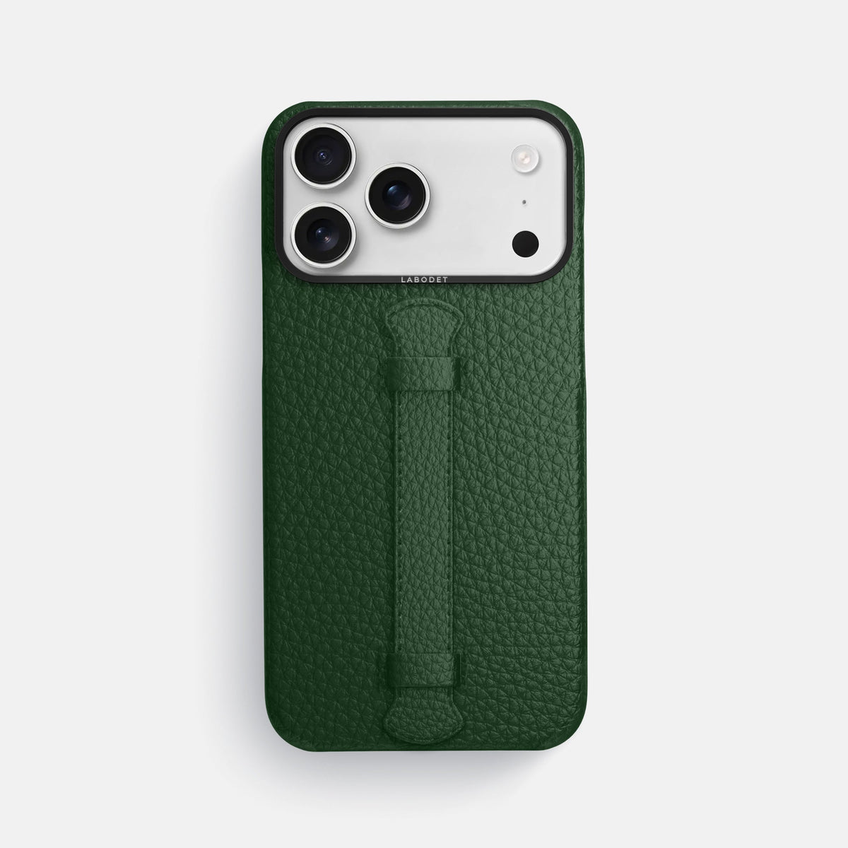 Center Handle For iPhone 18 Pro Max In Calf -1 | Dark-Green-Black