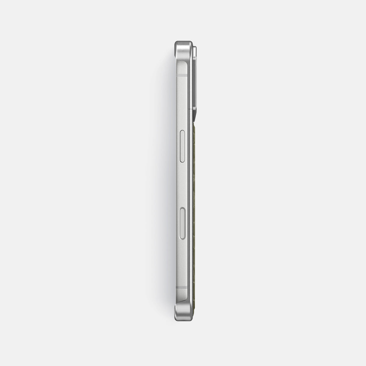Metal Case For iPhone 17 Pro Max In Alligator -3 | Kaki-Green-Steel