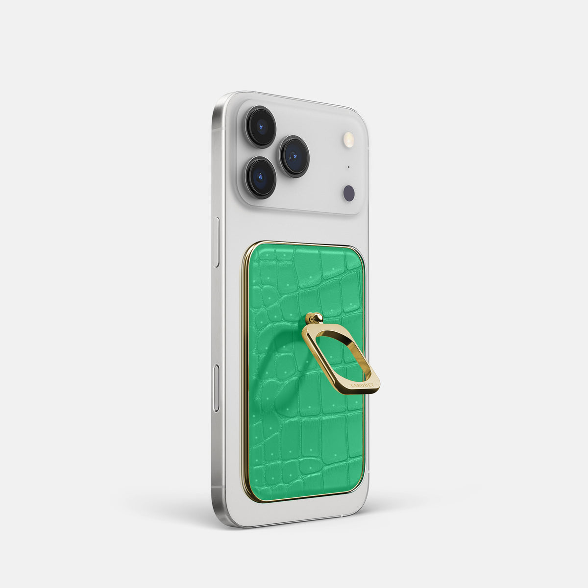 MagSafe Ring For iPhone 17 Pro In Porosus Crocodile -1 | Cactus-Green-Gold