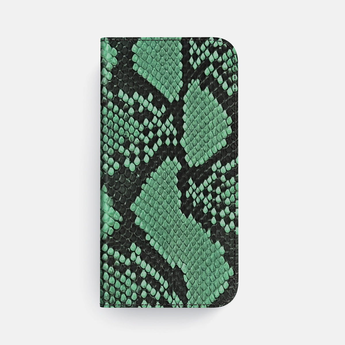 Folio Slim Case For iPhone 18 Pro Max In Deluxe Python -4 | Forest-Green