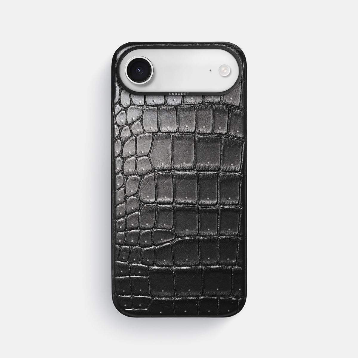 Classic Case For iPhone 17 Air In Porosus Crocodile -1 | Shiny-Black-Black