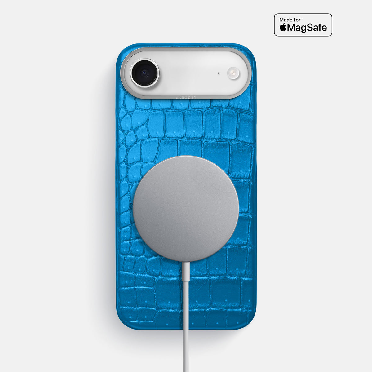 Classic Case For iPhone 17 Air In Porosus Crocodile -5 | Blue-Lagoon-Steel