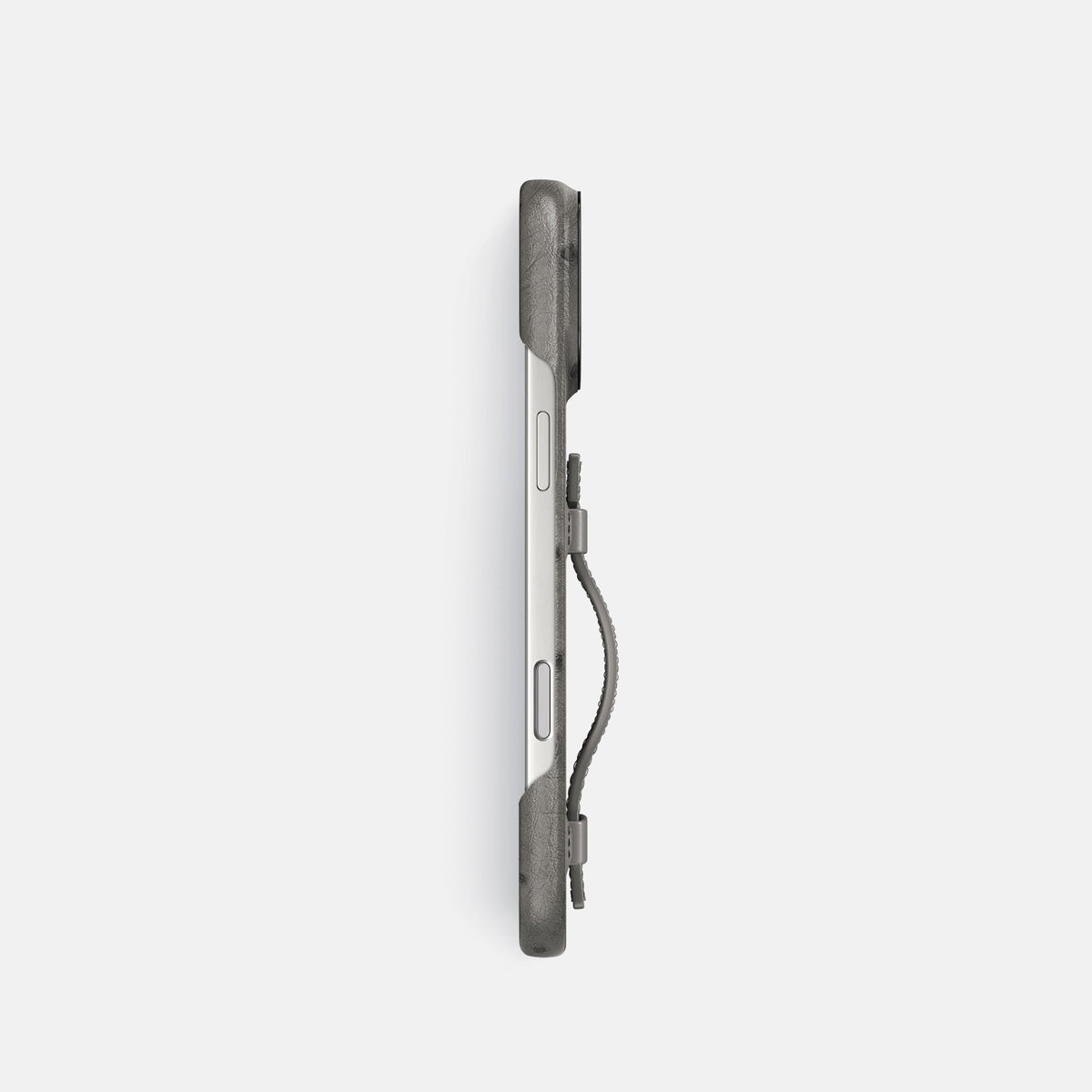 Handle Case For iPhone 18 Pro In Ostrich -3 | Grey-Black