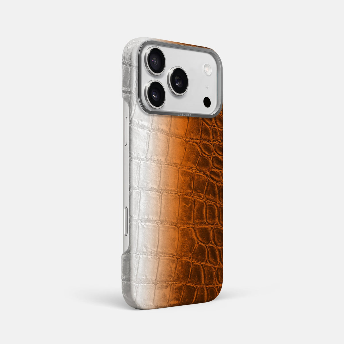Classic Case For iPhone 18 Pro Max In Himalayan Crocodile -2 | Orange-Steel
