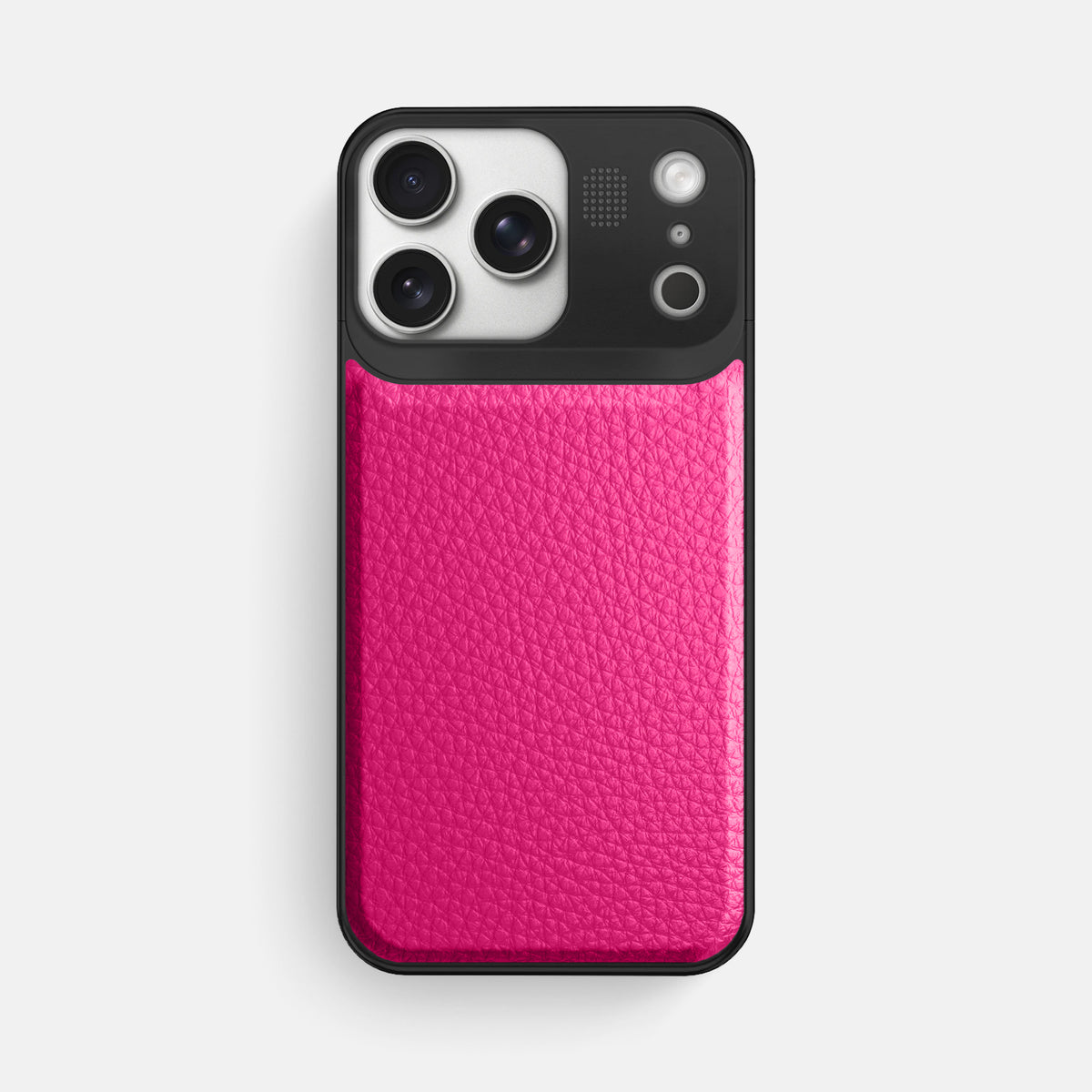 Metal Case For iPhone 17 Pro Max In Calf -1 | Magenta-Black