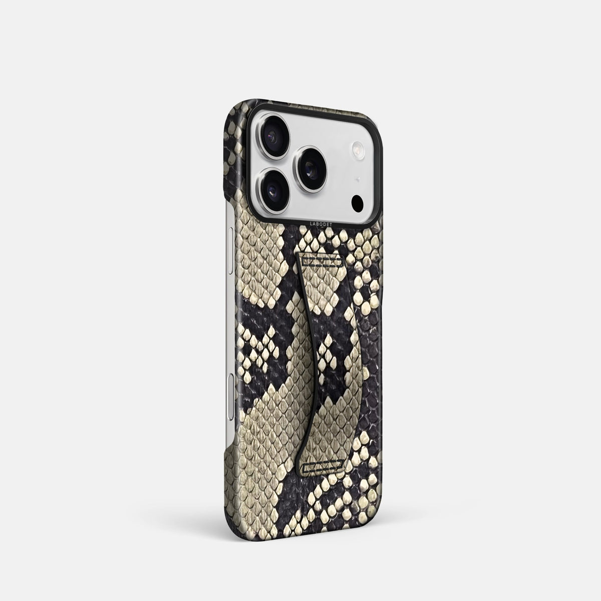 Finger Case For iPhone 18 Pro In Deluxe Python -2 | Savannah-Black