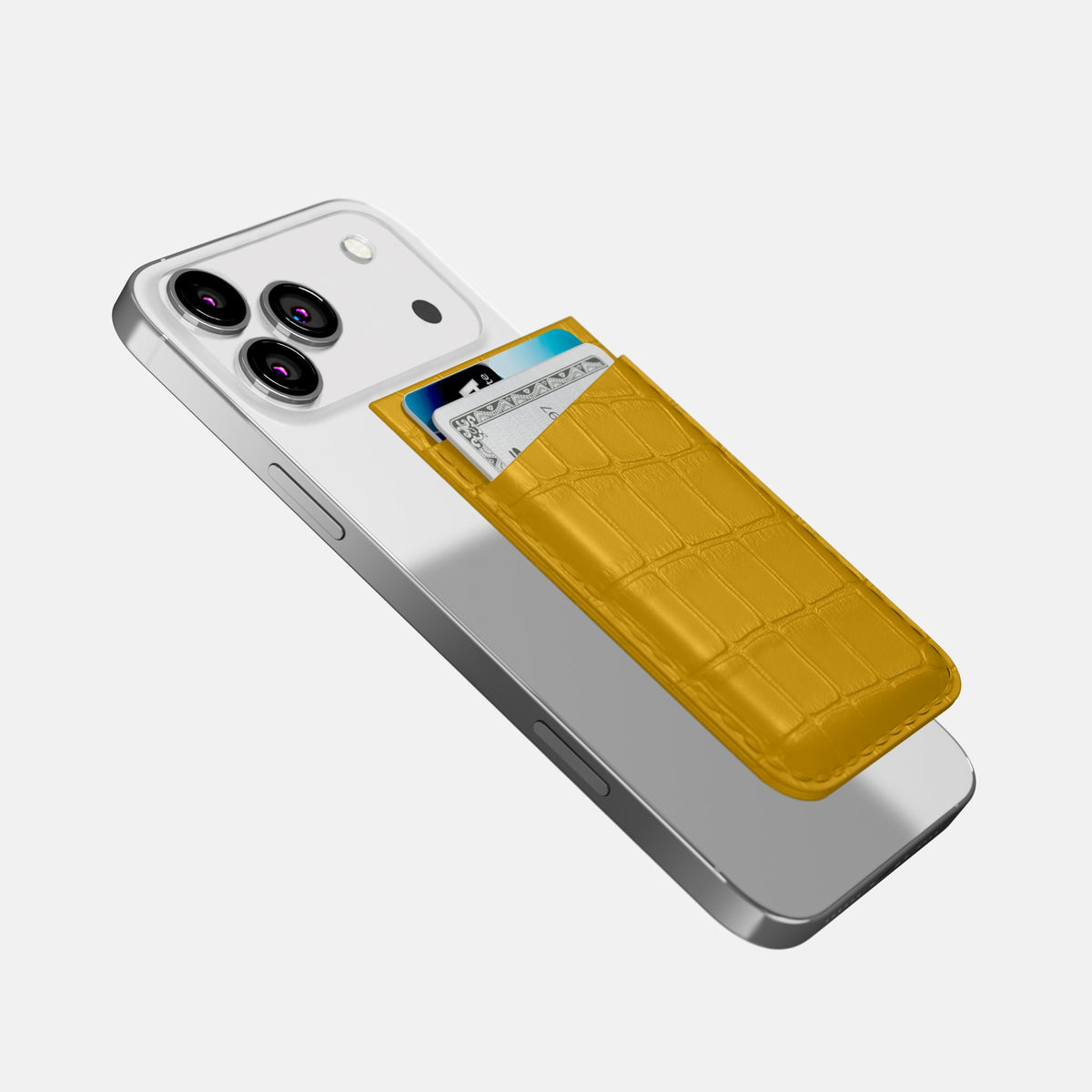 MagSafe Wallet For iPhone 18 Pro In Alligator -4 | Yellow
