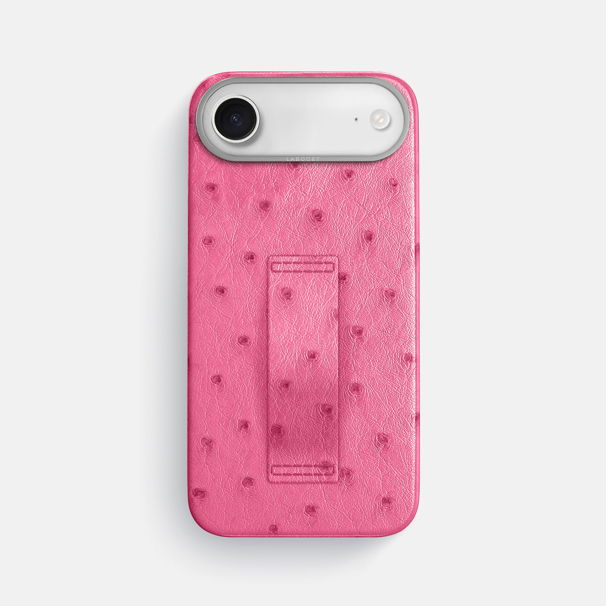 Finger Case For iPhone 17 Air In Ostrich -1 | Pink-Steel