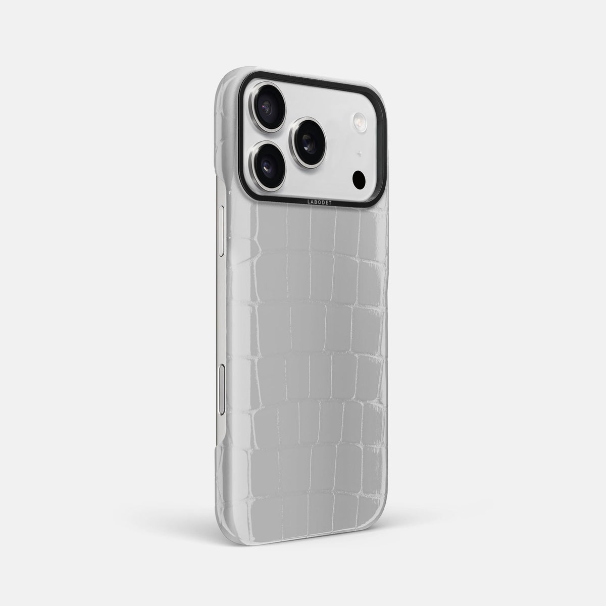 Classic Case For iPhone 18 Pro Max In Shiny Alligator -2 | White-Black