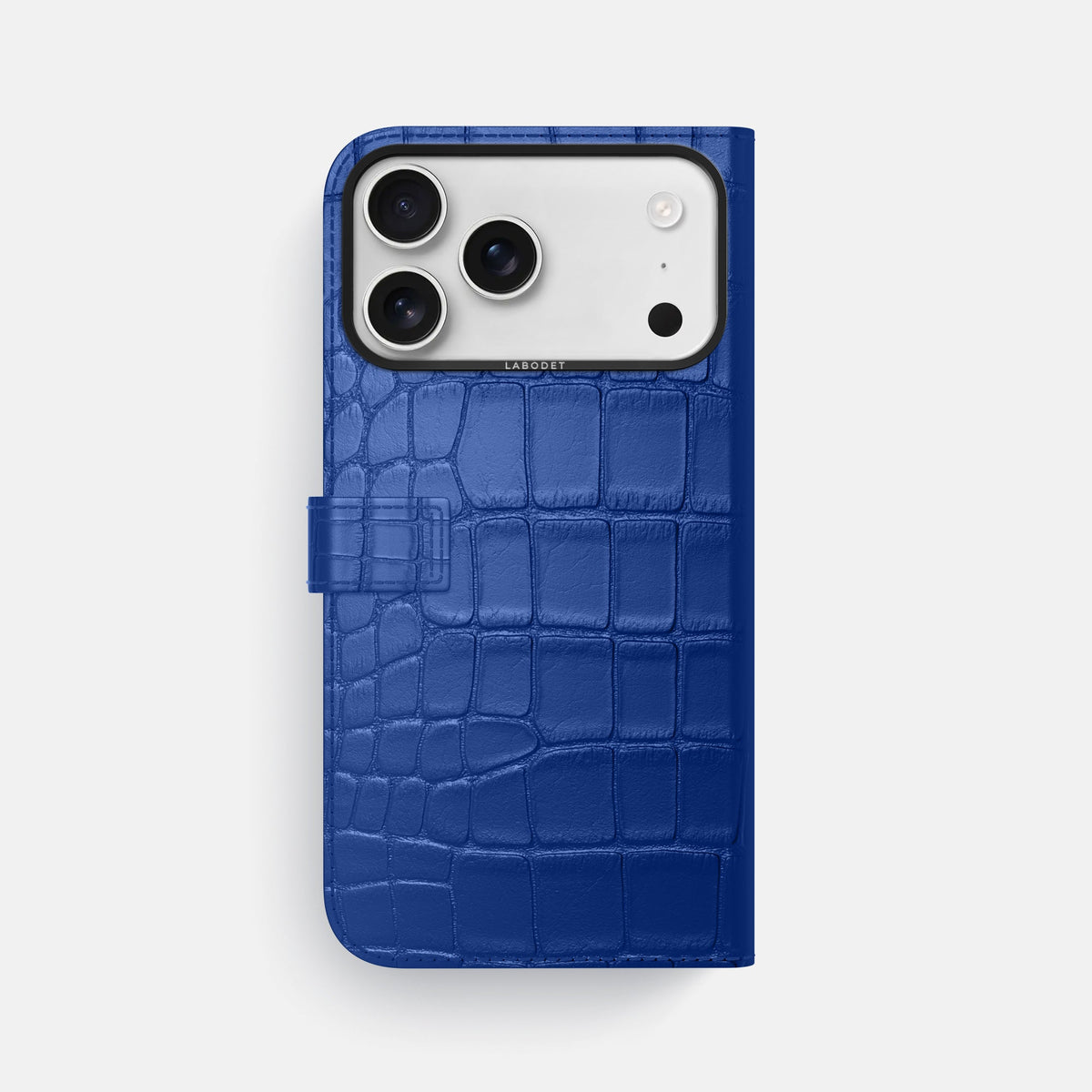 Folio Case with Clasp For iPhone 18 Pro Max In Alligator -3 | Royal-Blue-Black