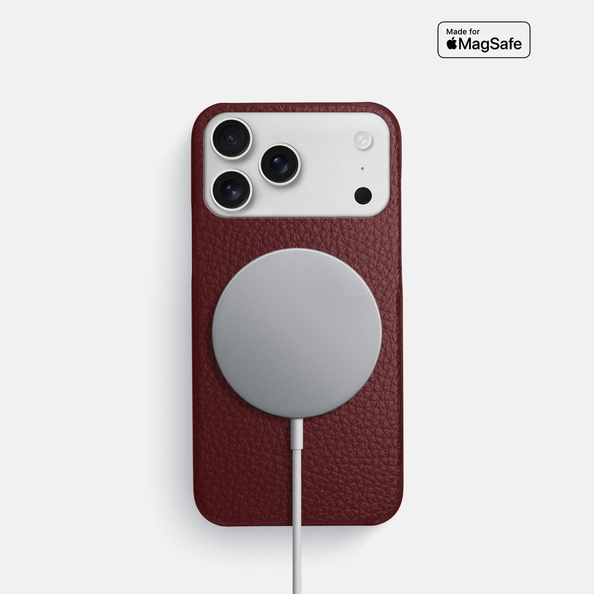 Slim Case For iPhone 18 Pro In Calf -5 | Bordeaux