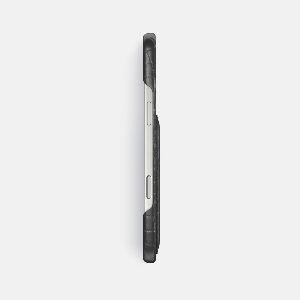 Slim Card Case For iPhone 18 Pro Max In Alligator -3 | Grey
