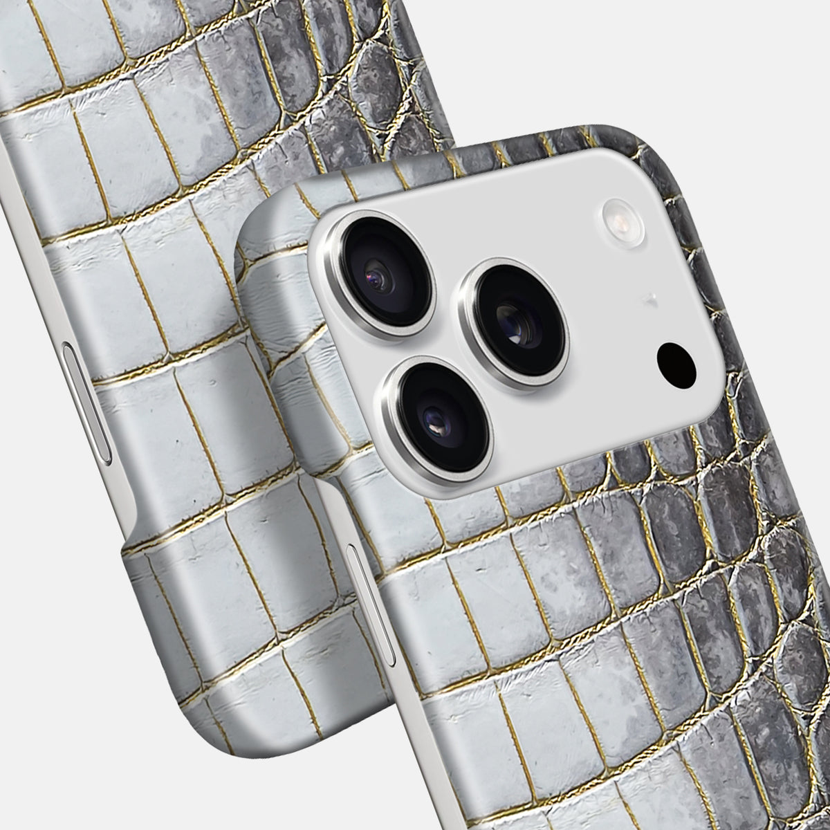 Slim Case For iPhone 17 Pro Max In Himalayan Crocodile -5 | Gold