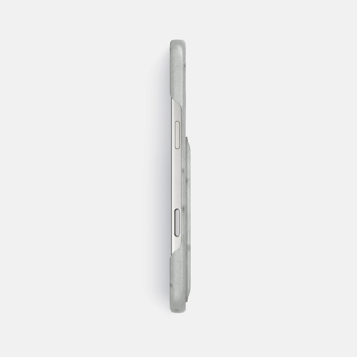 Slim Card Case For iPhone 18 Pro Max In Ostrich -3 | White