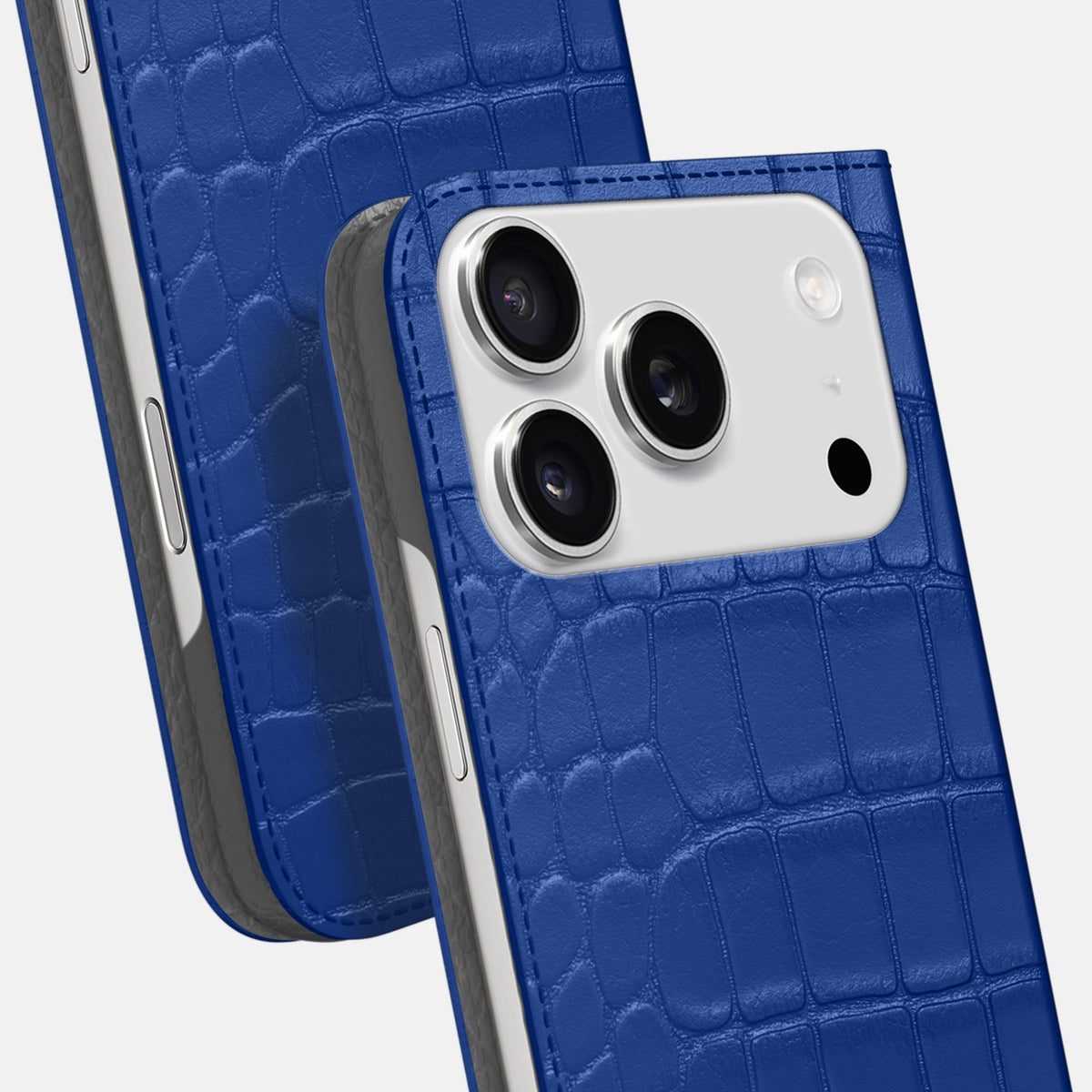 Folio Slim Case For iPhone 18 Pro Max In Alligator -5 | Royal-Blue