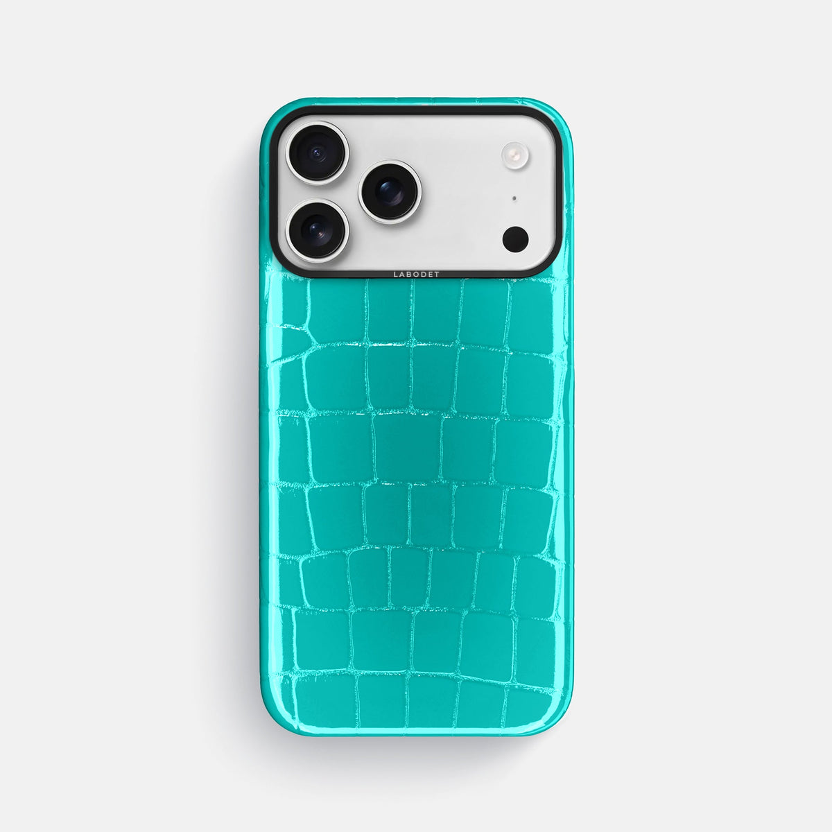 Classic Case For iPhone 18 Pro Max In Shiny Alligator -1 | Mint-Black