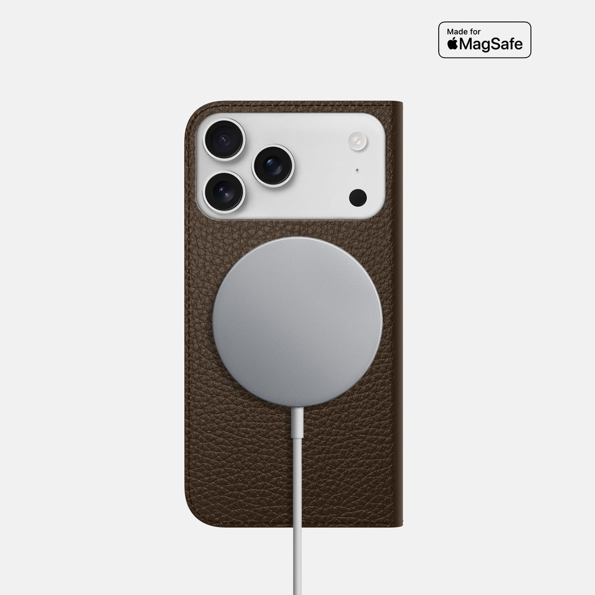 Folio Slim Case For iPhone 17 Pro In Calf -3 | Dark-Brown