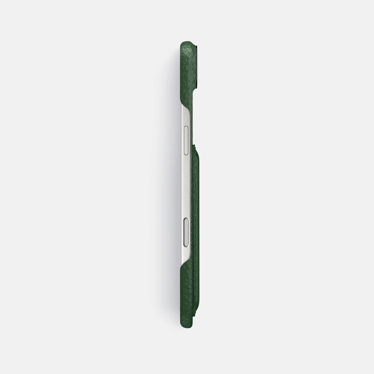 Double Card Case For iPhone 17 Air In Calf -3 | Dark-Green-Black