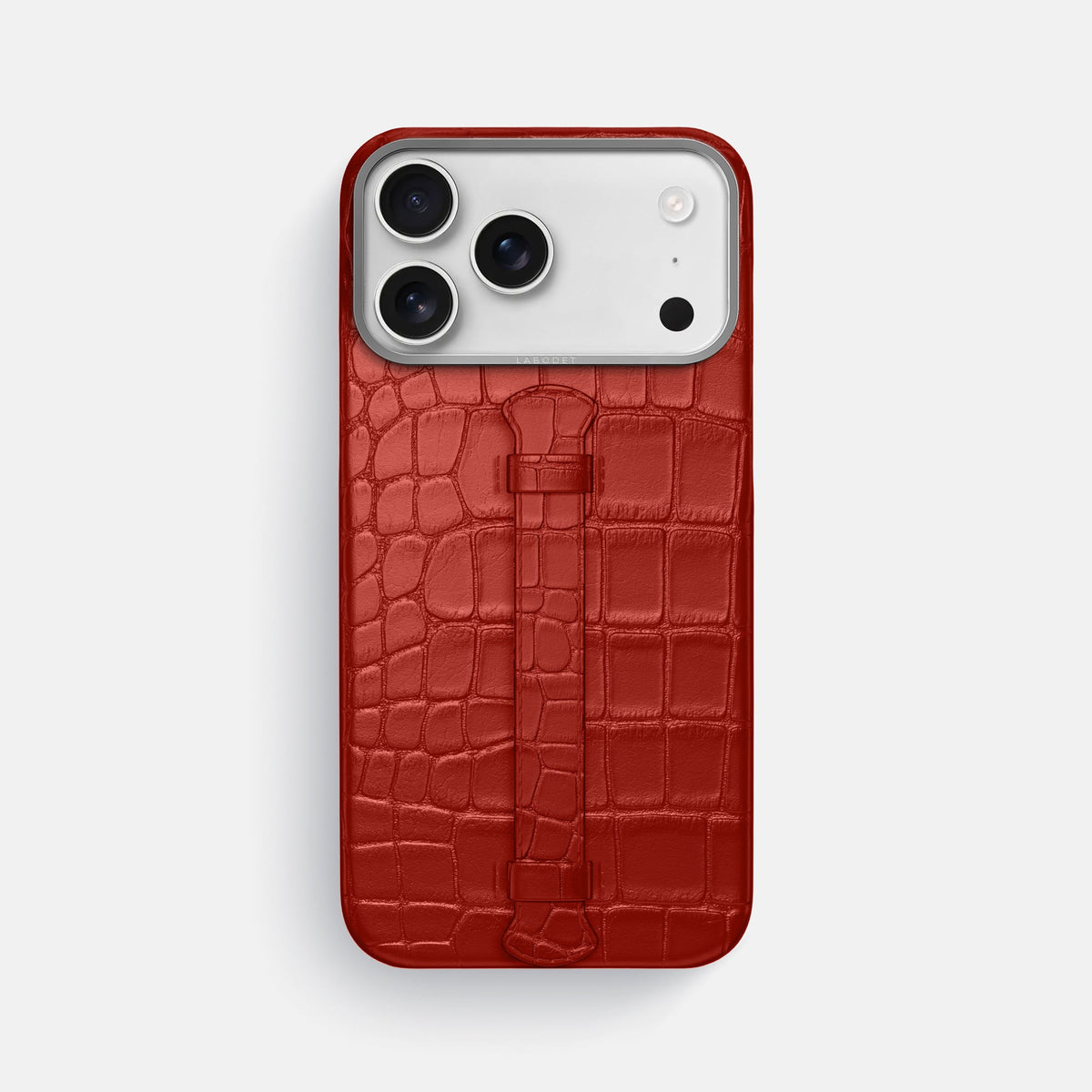 Center Handle For iPhone 18 Pro Max In Alligator -1 | Red-Steel
