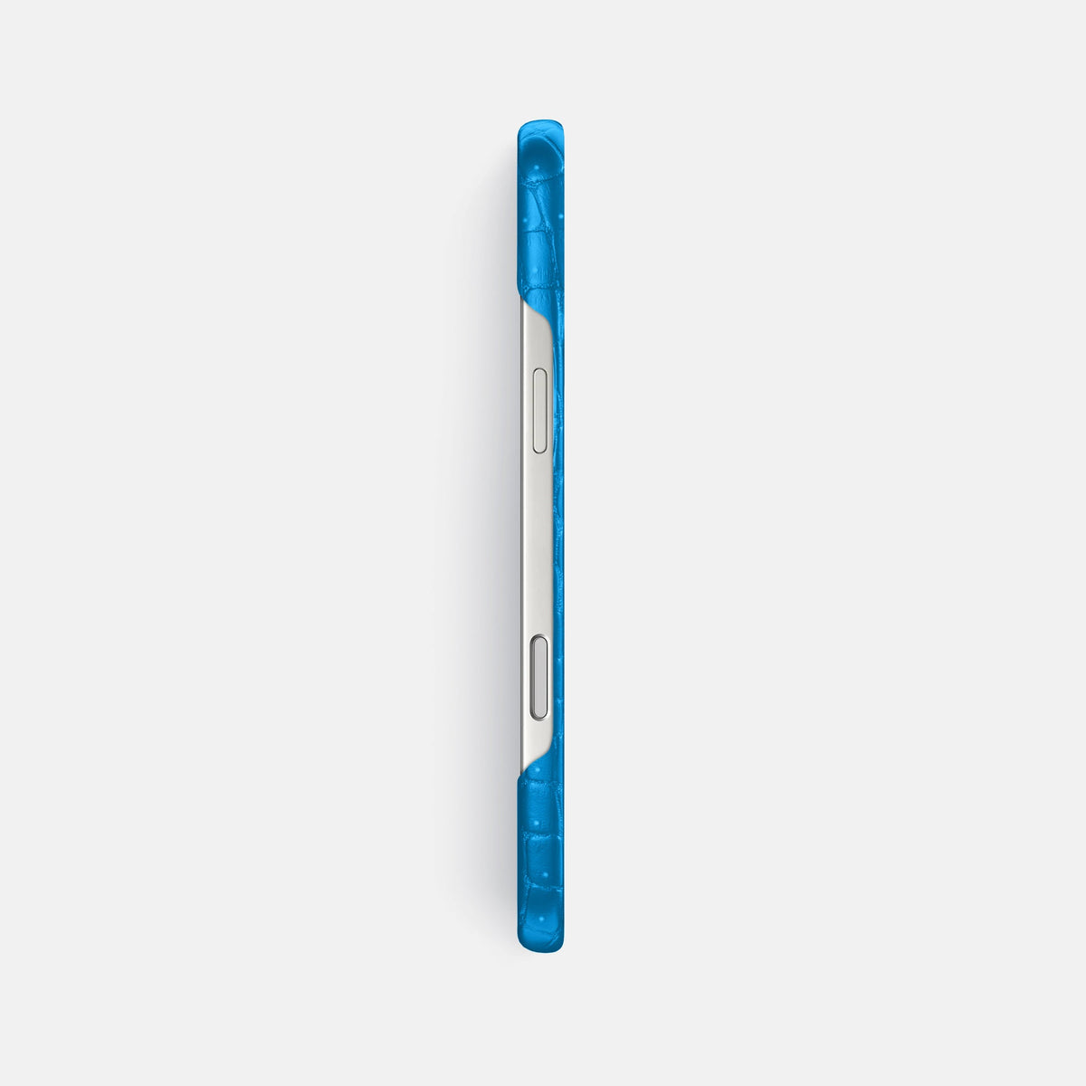 Slim Case For iPhone 18 Pro Max In Porosus Crocodile -3 | Blue-Lagoon