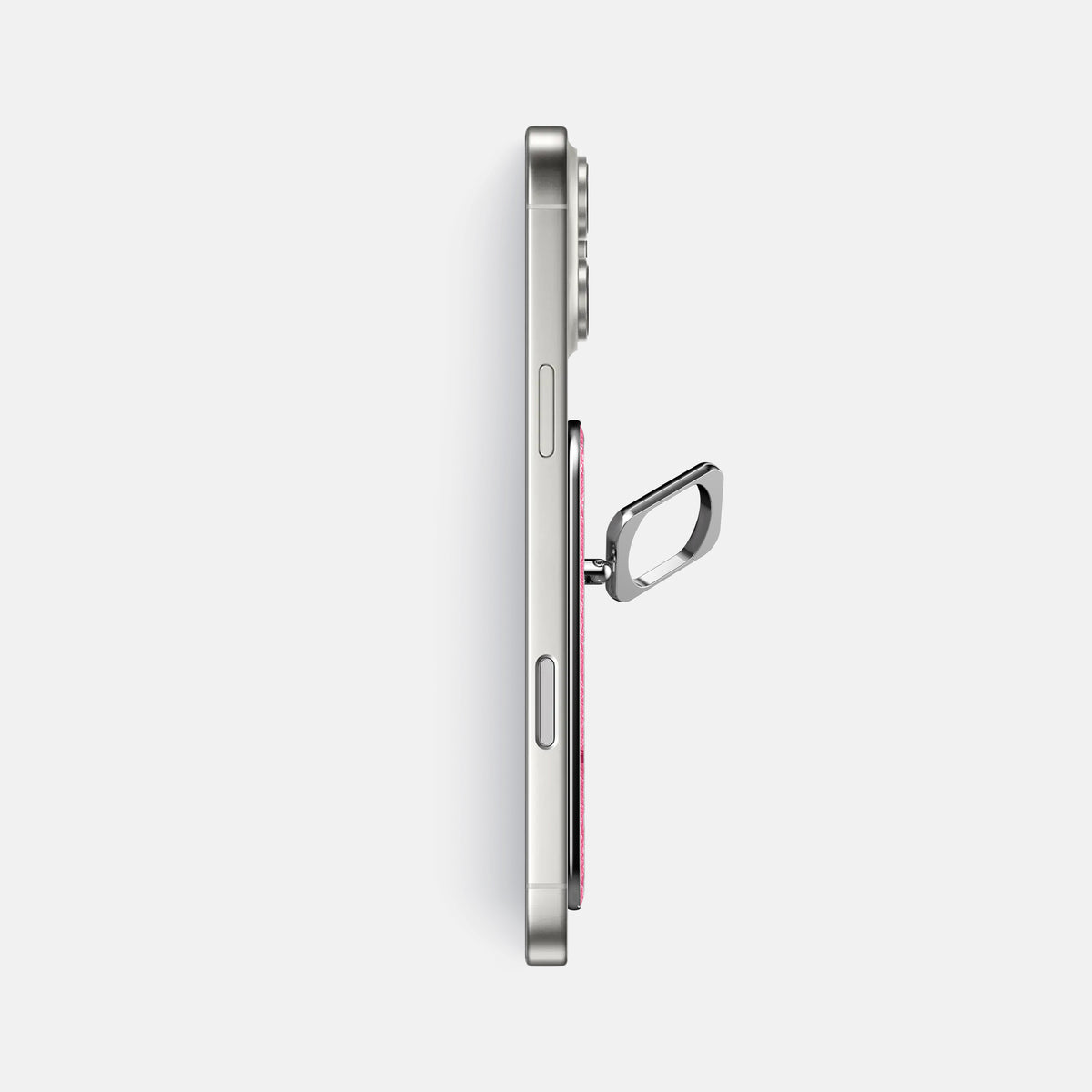 MagSafe Ring For iPhone 17 Pro Max In Ostrich -3 | Pink-Steel