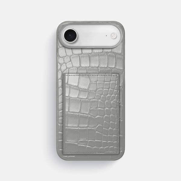 Bi-Fold Case For iPhone 17 Air In Metallic Alligator