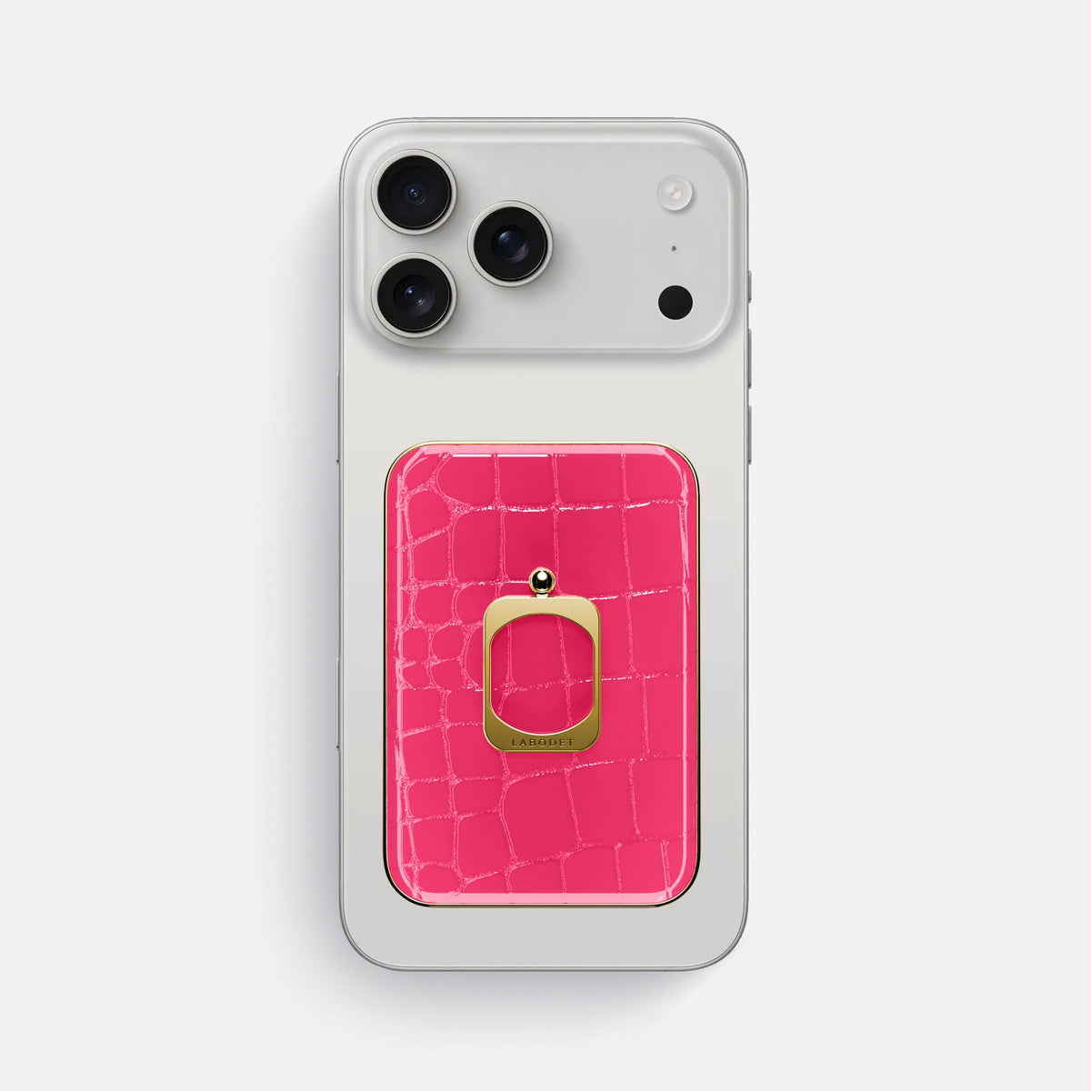 MagSafe Ring For iPhone 18 Pro Max In Shiny Alligator -2 | Pink-Panther-Gold