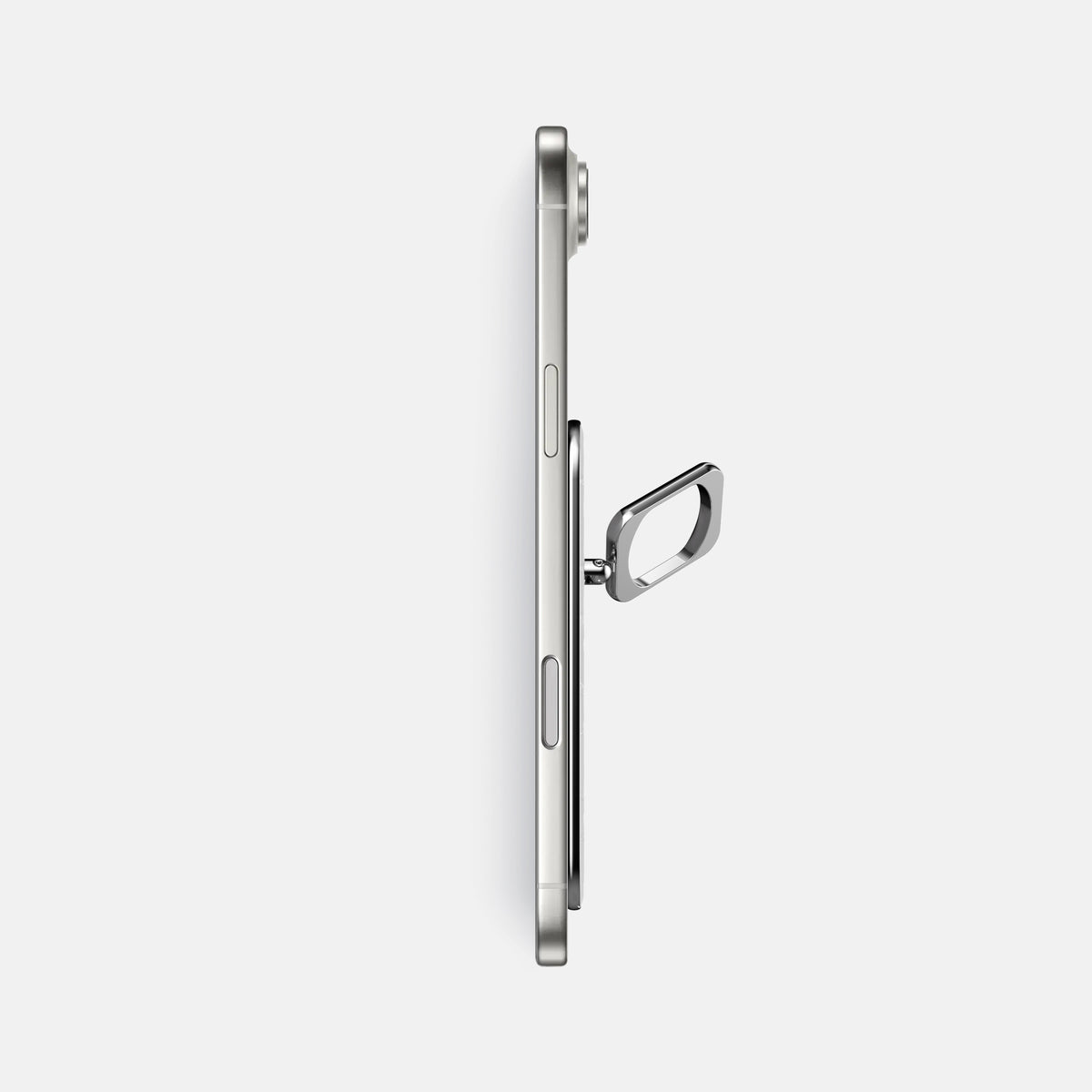 MagSafe Ring For iPhone 17 Air In Shiny Alligator -3 | White-Steel