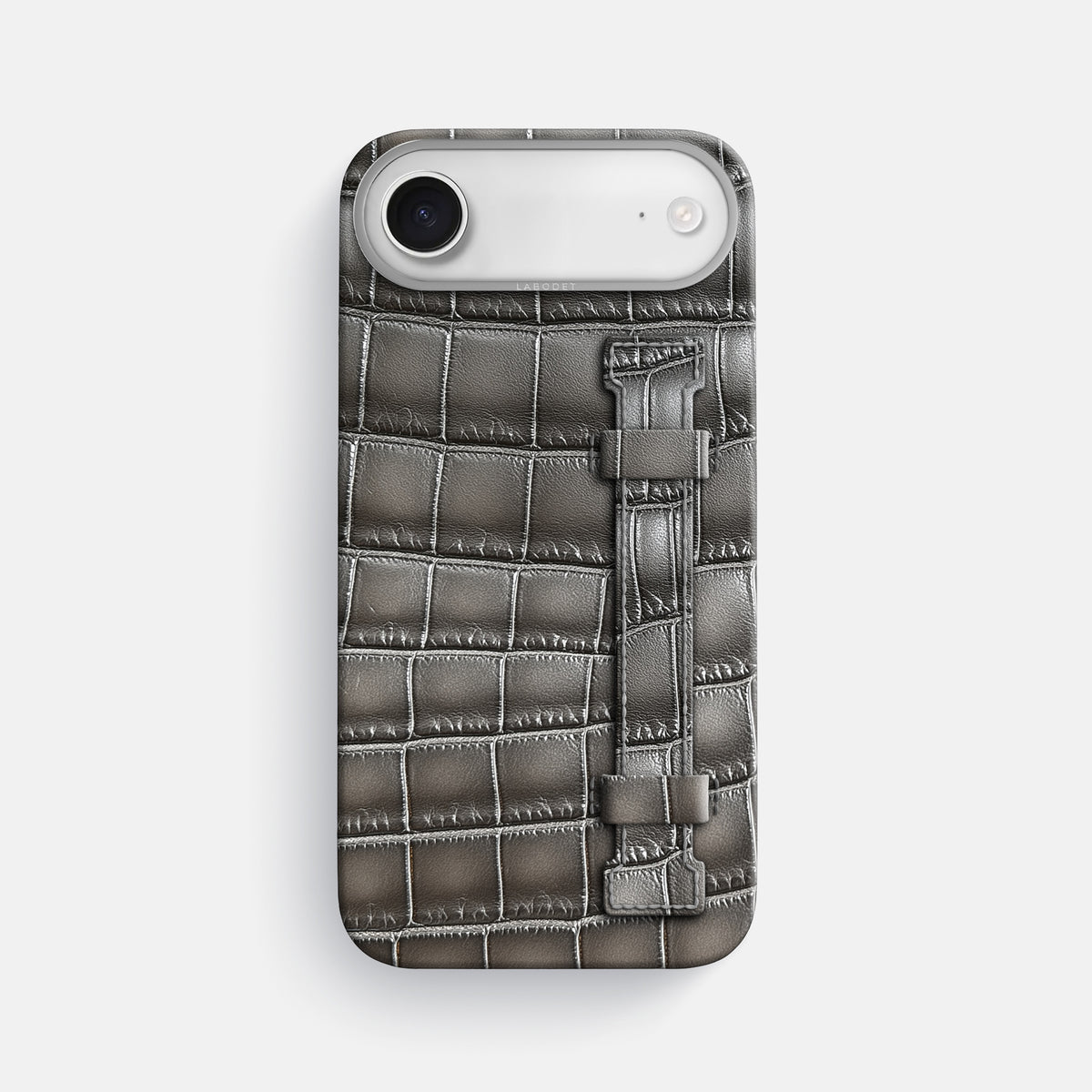 Handle Case For iPhone 17 Air In Patina Alligator -1 | Grey-Steel