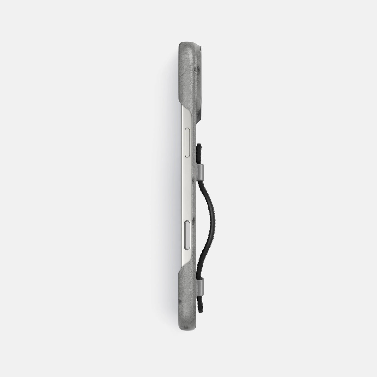 Handle Case Coloré For iPhone 18 Pro Max In Ostrich -3 | Silver-Steel