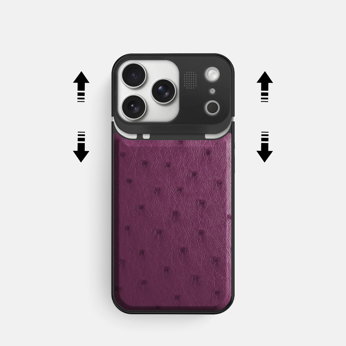 Metal Case For iPhone 17 Pro In Ostrich -2 | Purple-Black