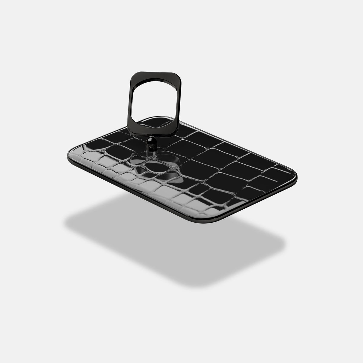 MagSafe Ring For iPhone 18 Pro Max In Shiny Alligator -4 | Black-Black
