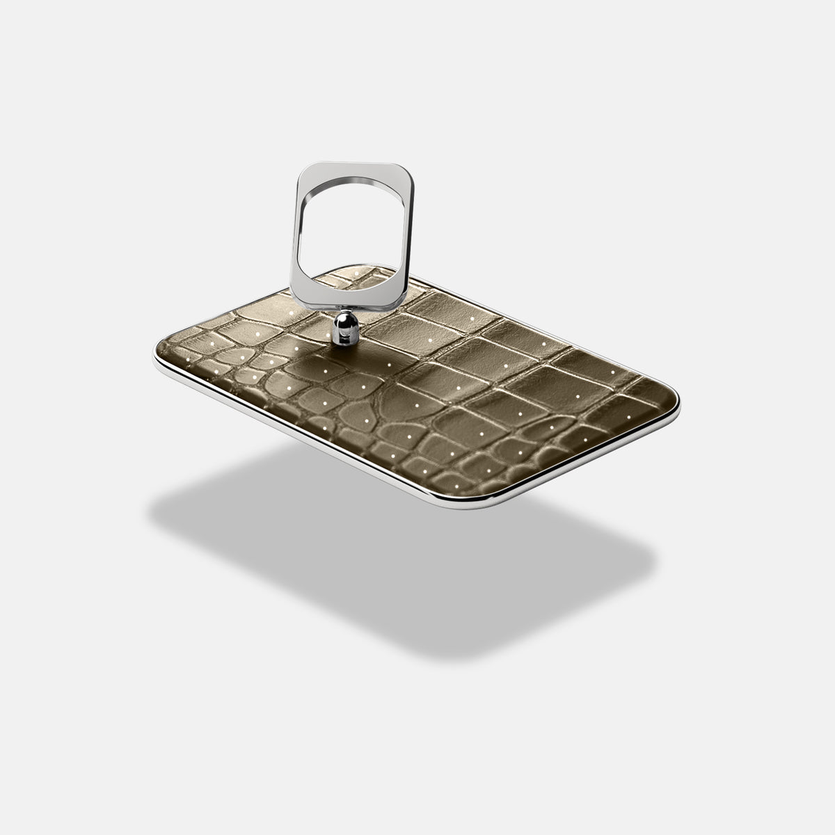 MagSafe Ring For iPhone 17 Pro Max In Porosus Crocodile -4 | Bronze-Steel