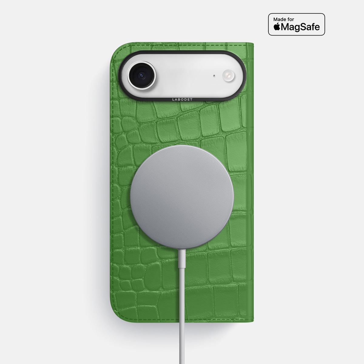 Folio Case For iPhone 17 Air In Alligator -3 | Apple-Green-Black