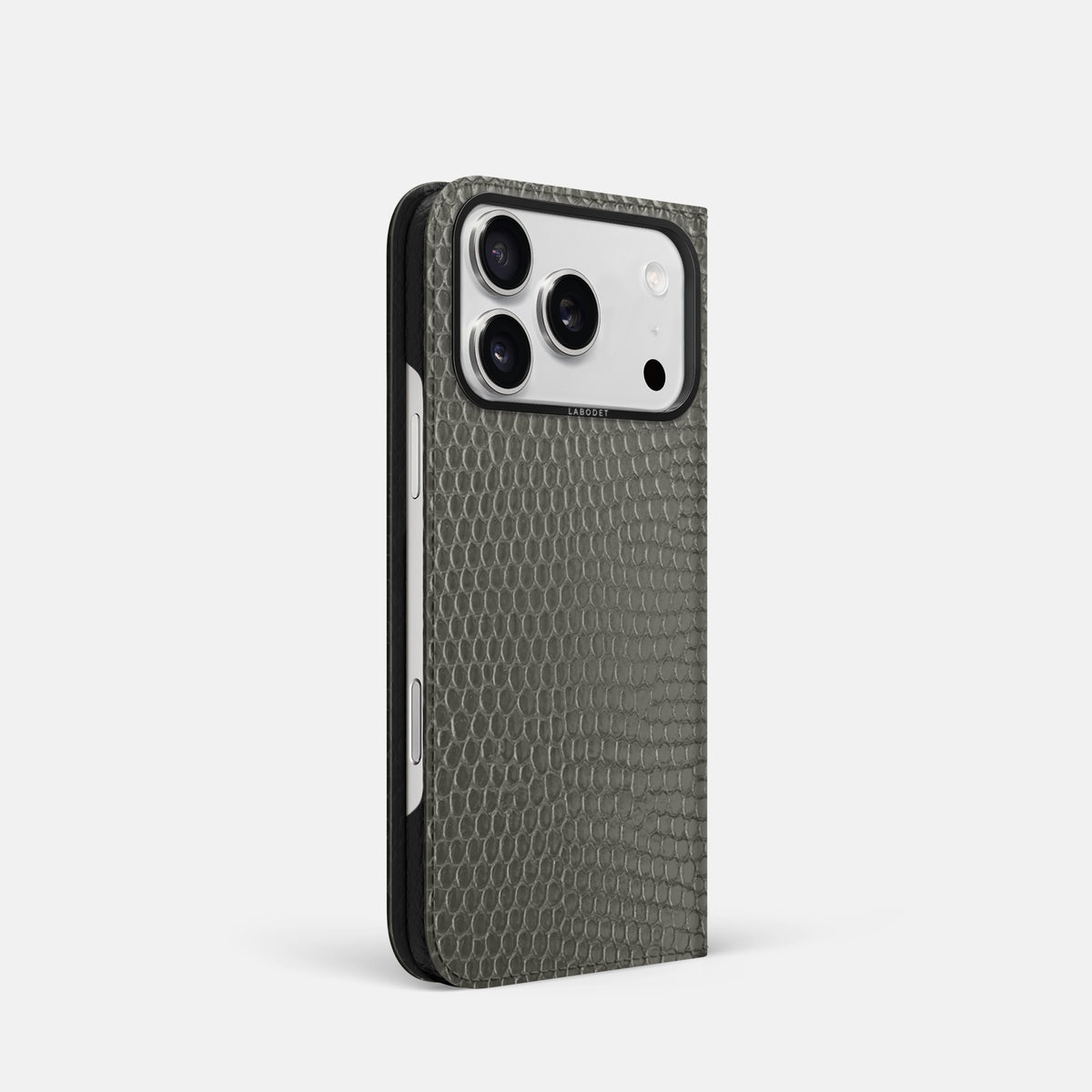 Folio Case For iPhone 17 Pro In Lizard -1 | Grey-Black