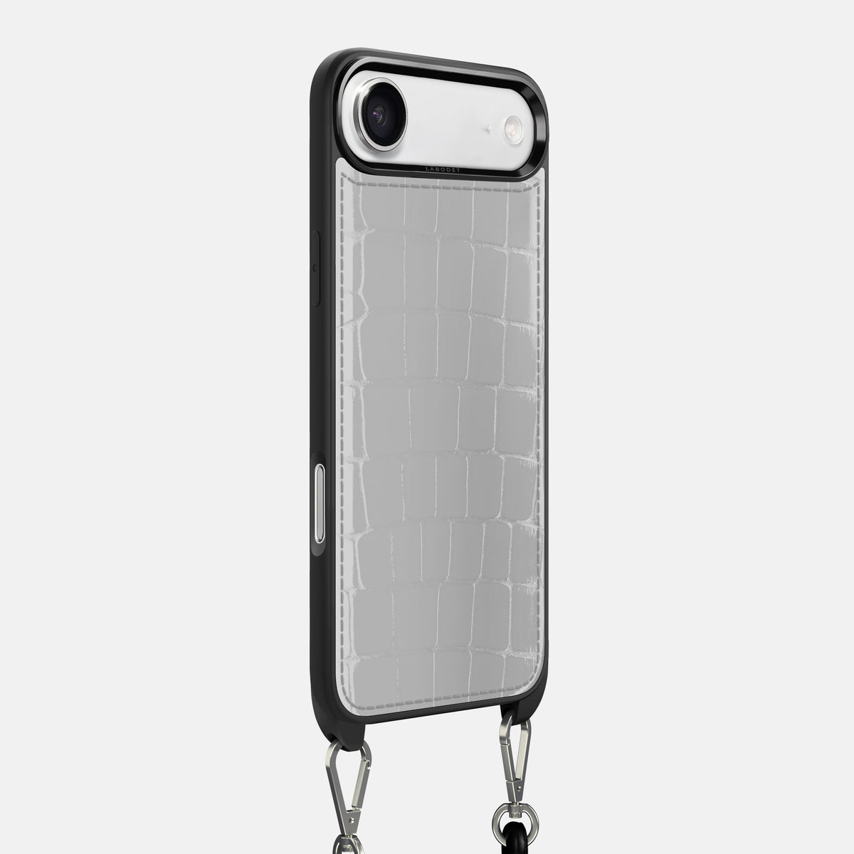 Crossbody Sport Case For iPhone 17 Air In Shiny Alligator -2 | White