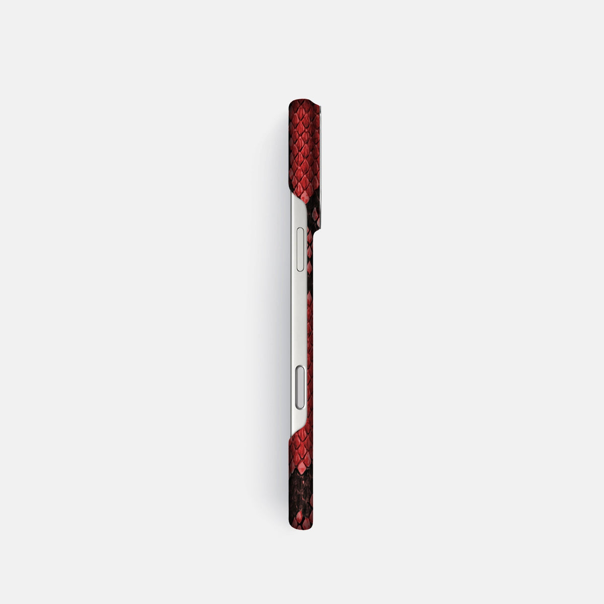 Classic Case For iPhone 18 Pro In Deluxe Python -3 | Red-Steel