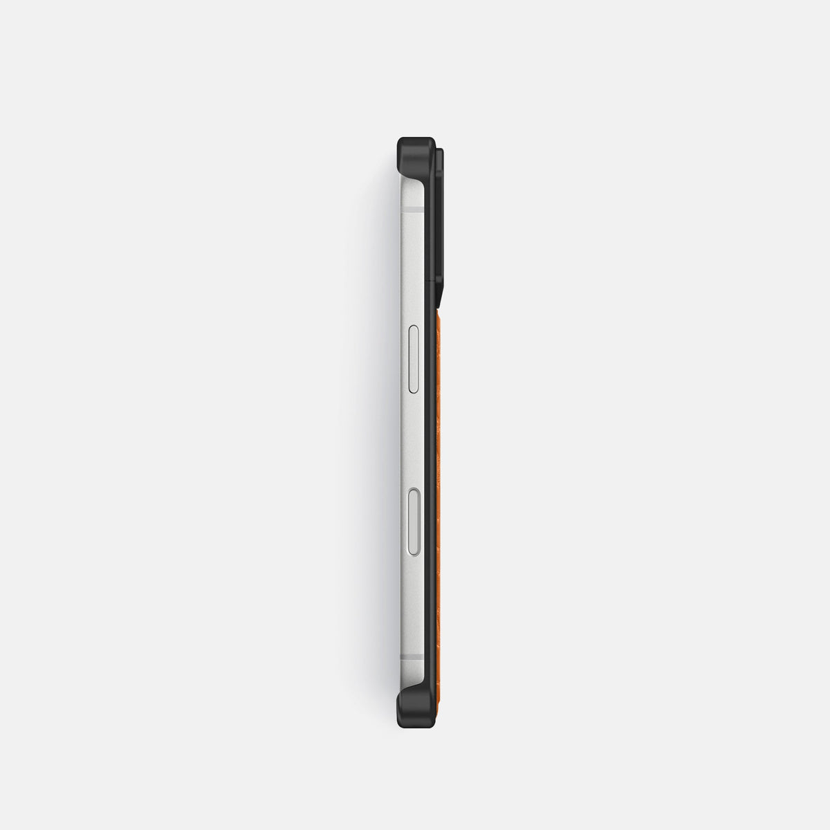Metal Case For iPhone 18 Pro In Alligator -3 | Orange-Black