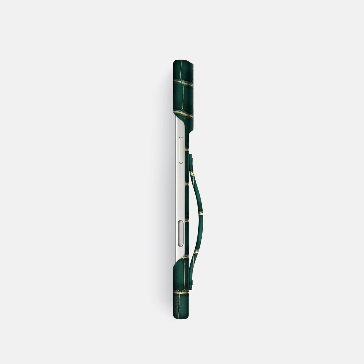 Finger Case For iPhone 18 Pro In Patina Alligator -3 | Cambridge-Steel