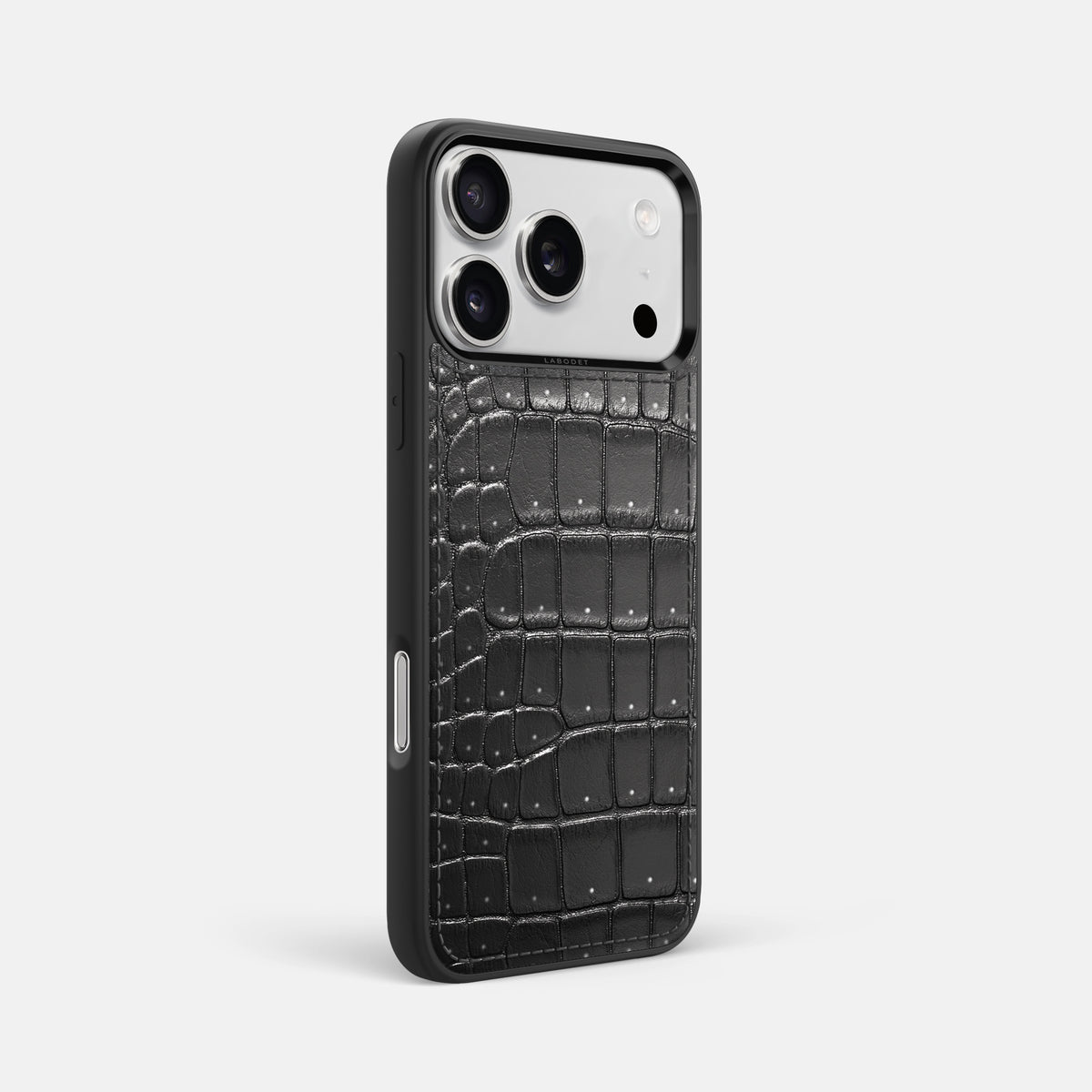 Sport Case For iPhone 17 Pro Max In Porosus Crocodile -2 | Shiny-Black