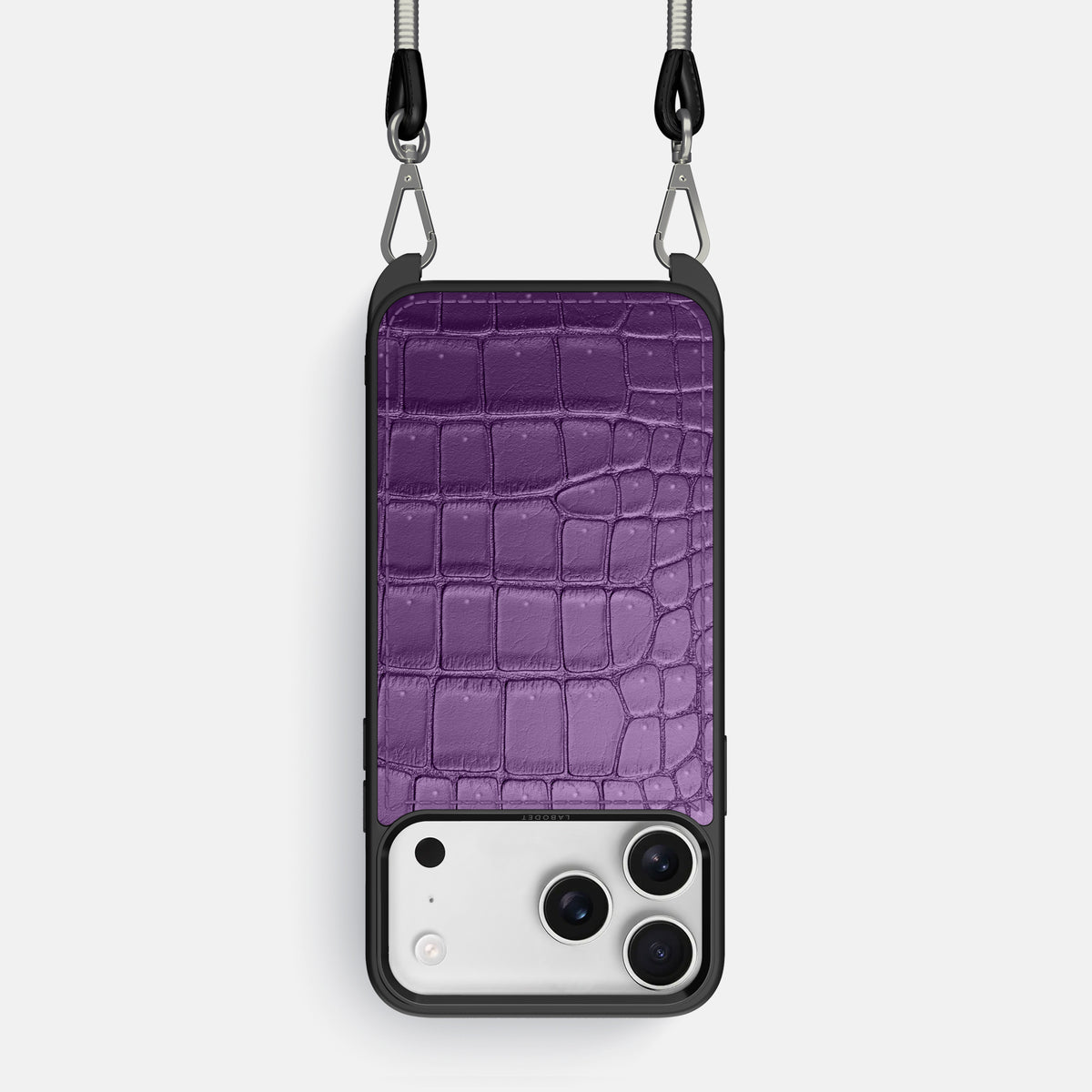 Crossbody Sport Case For iPhone 17 Pro In Porosus Crocodile -1 | Purple