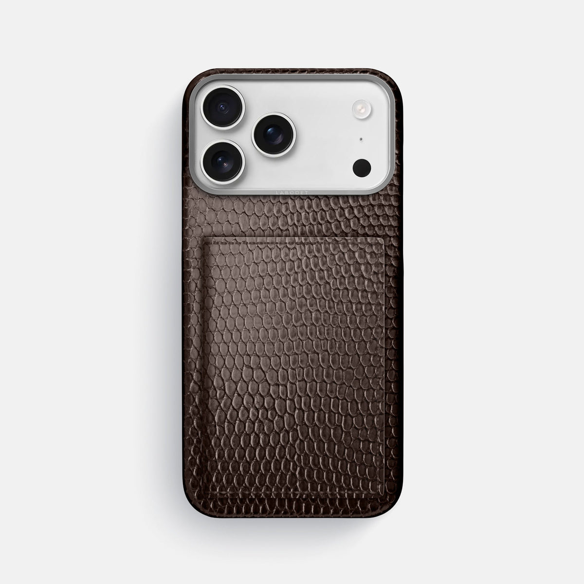 Bi-Fold Case For iPhone 18 Pro Max In Lizard -1 | Brown-Steel