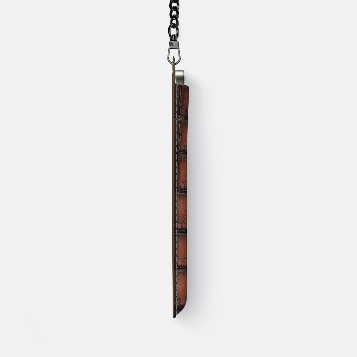 Crossbody Bag For iPhone 17 Air In Patina Alligator -4 | Baobab-Black