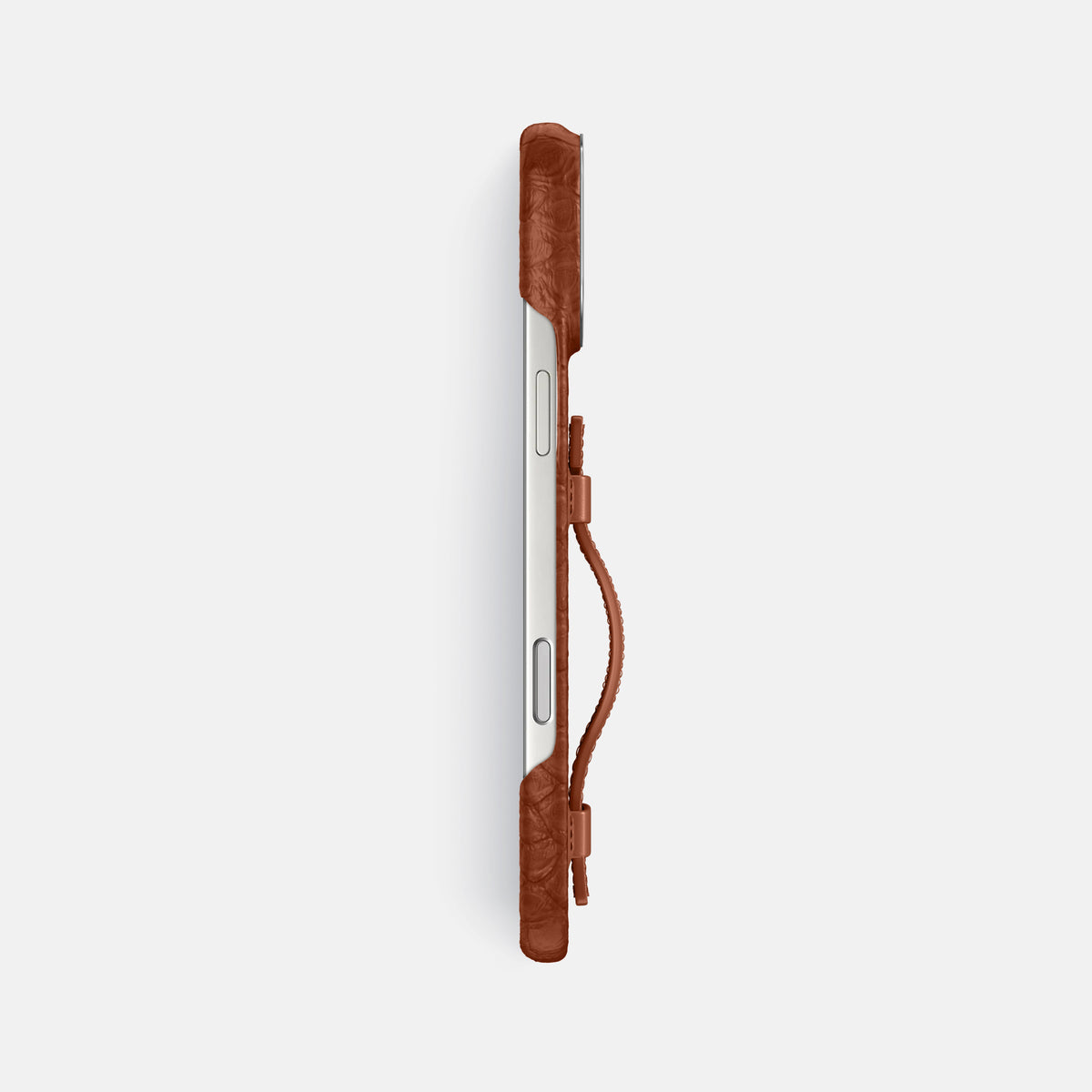 Handle Case For iPhone 17 Pro Max In Python -3 | Medium-Brown-Steel