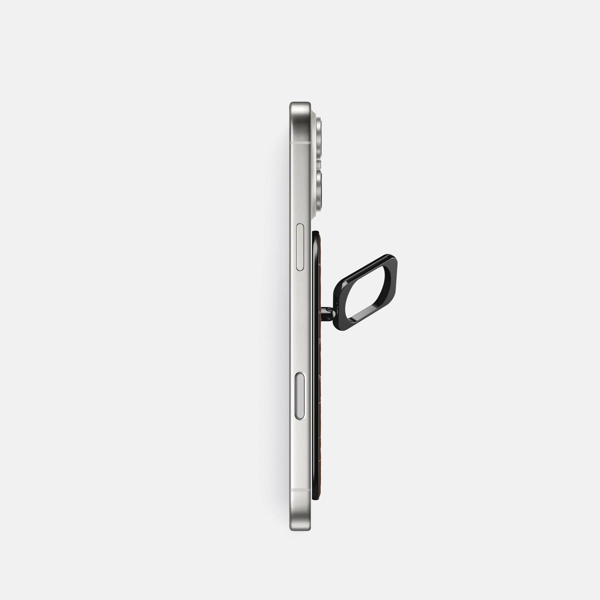 MagSafe Ring For iPhone 18 Pro In Shiny Alligator -3 | Brown-Black