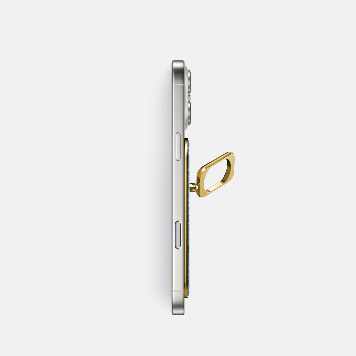 MagSafe Ring For iPhone 17 Pro In Ostrich -3 | Royal-Blue-Gold
