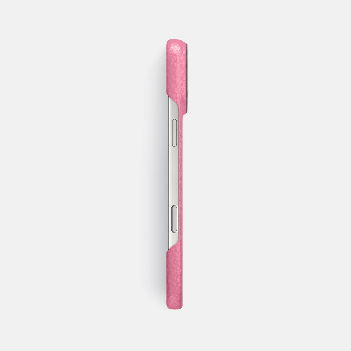 Classic Case For iPhone 18 Pro Max In Calf -3 | Pink-Steel