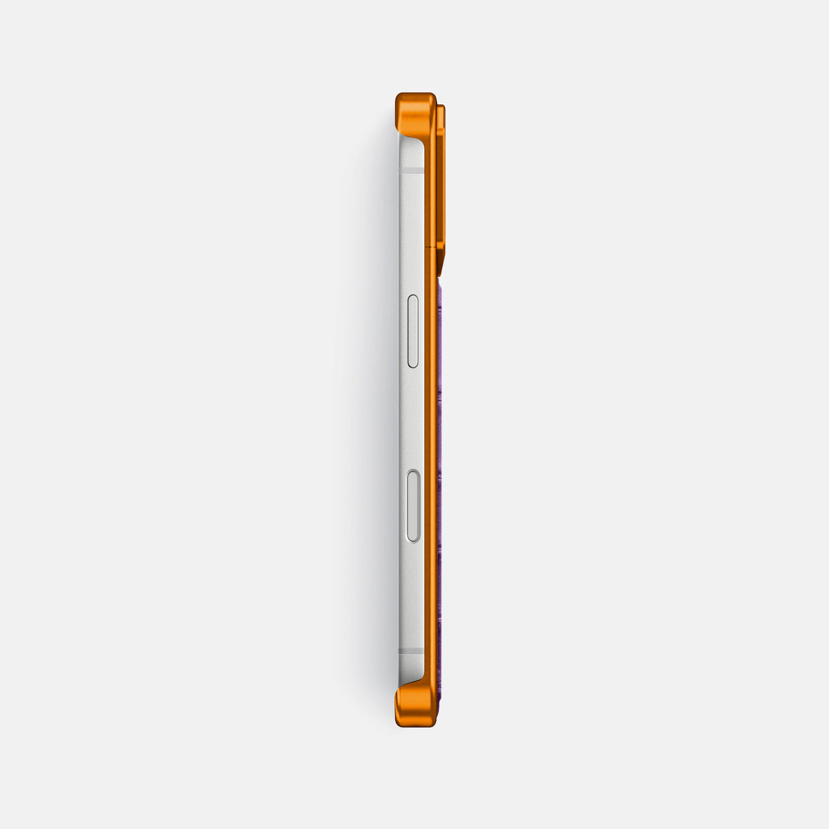 Metal Case For iPhone 17 Pro Max In Porosus Crocodile -3 | Purple-Orange