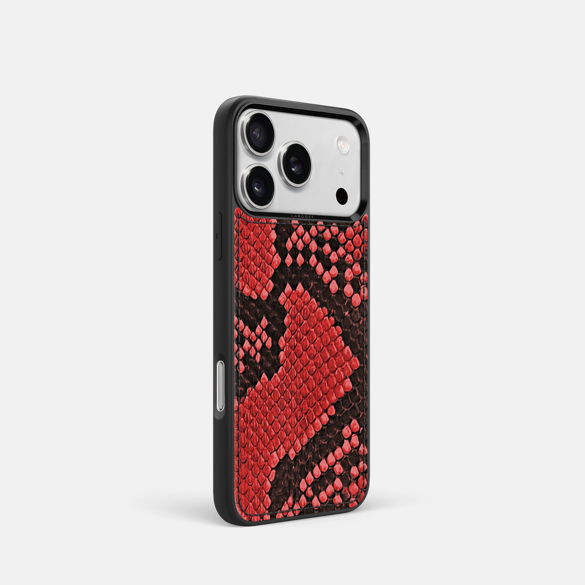 Sport Case For iPhone 18 Pro In Deluxe Python -2 | Red