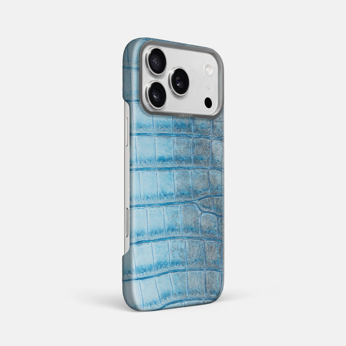 Classic Case For iPhone 18 Pro Max In Himalayan Crocodile -2 | Ice-Blue-Steel